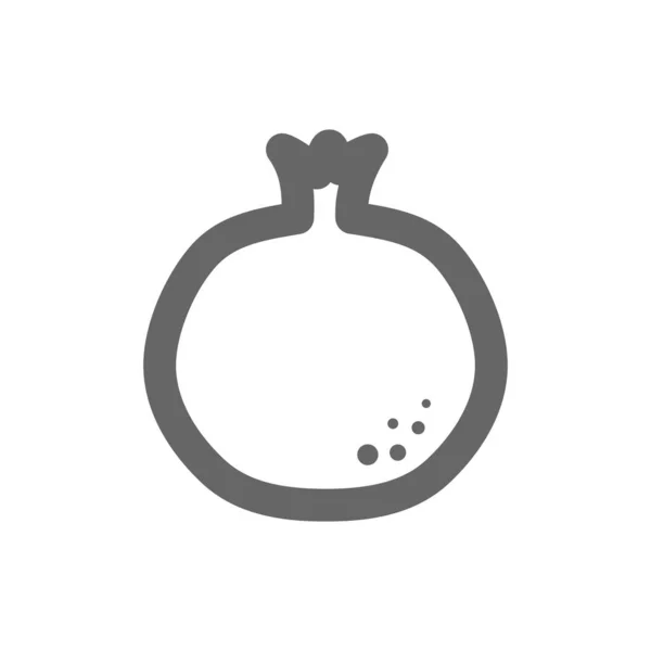 Ikona Obrysu Granátového Jablka Znamení Granátového Ovoce Vektorová Ilustrace Pro — Stock fotografie