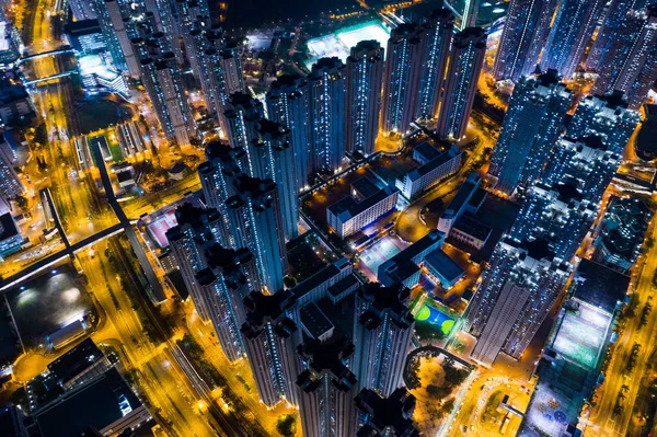 香港天水围 2018年5月30日 香港城市夜景 — 图库照片