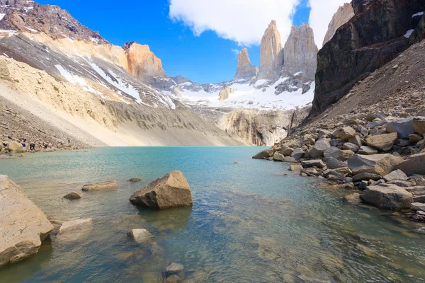 Vista Los Picos Torres Del Paine Chile Mirador Base Las —  Fotos de Stock