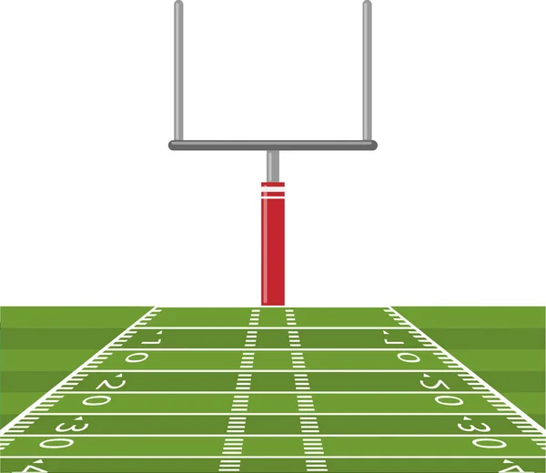 Amerikaanse Voetbalveld Goalpost Touchdown Spel Illustratie — Stockfoto