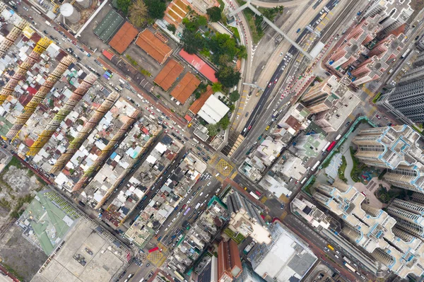 Kwa Wan Hong Kong Abril 2019 Vista Superior Ciudad Hong —  Fotos de Stock