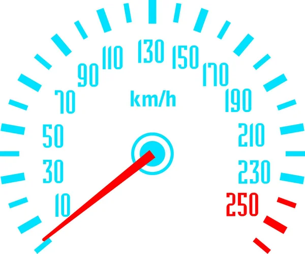 Speedometer Car Panel Cyan Color Race Power Illustration — стоковое фото