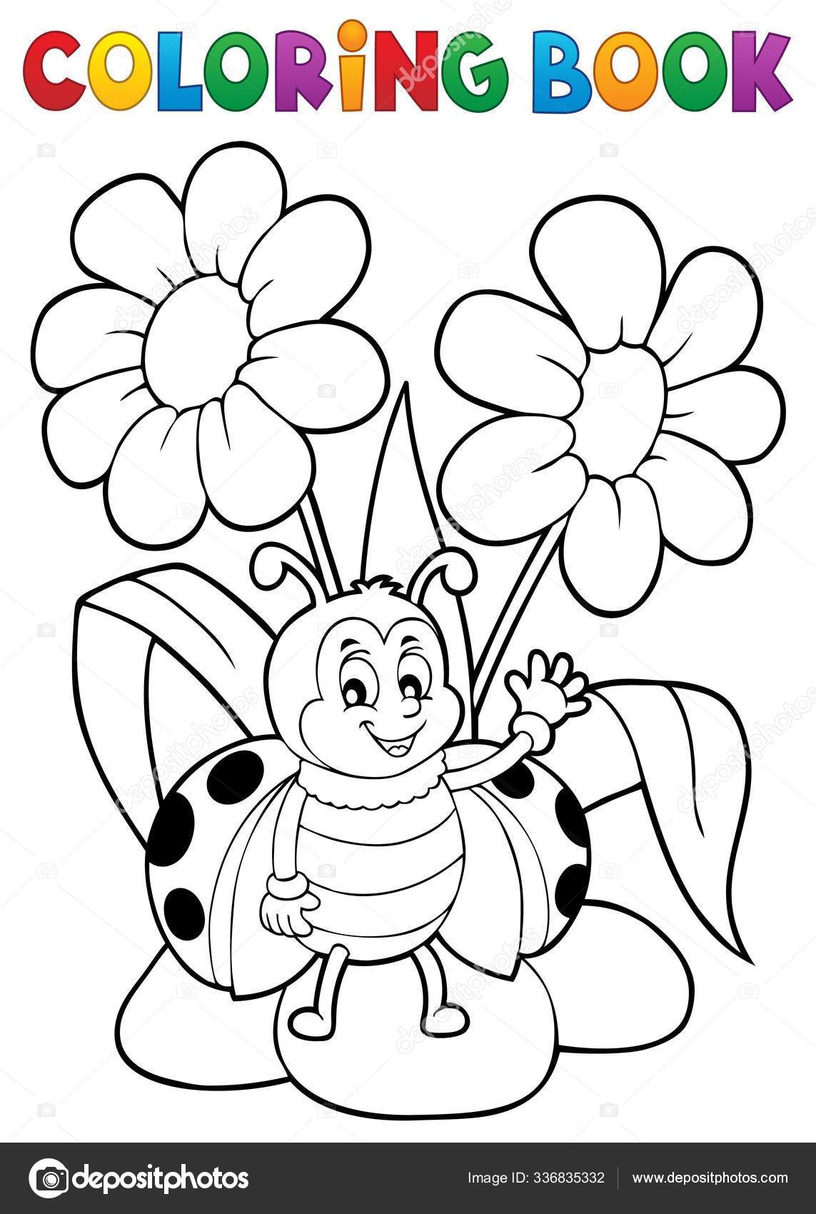 Ladybug alegre para colorir - Imprimir Desenhos
