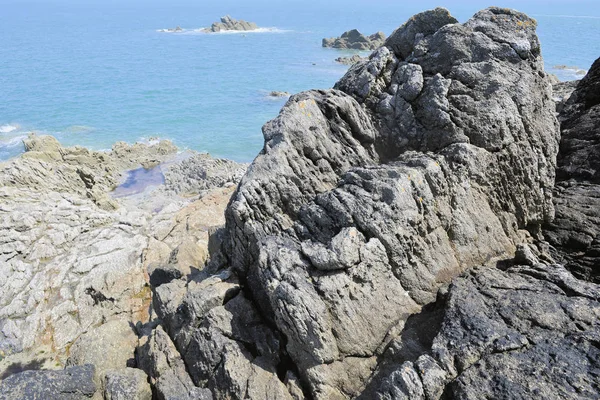 Kustlandskap Vid Pointe Groin Atlanten Frankrike Bretagne — Stockfoto