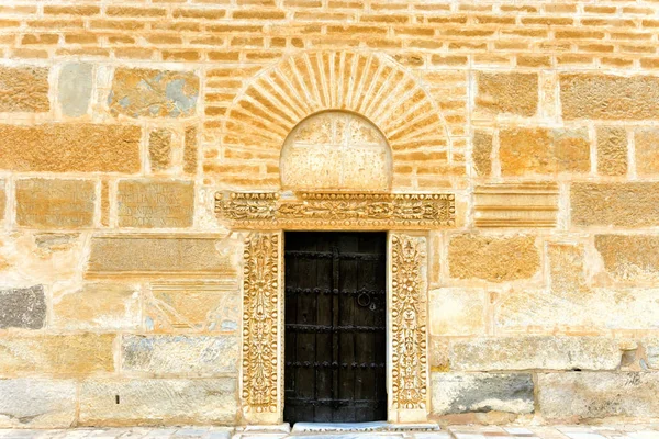 Traditionele Deur Oude Muur Kairouan Tunesië — Stockfoto