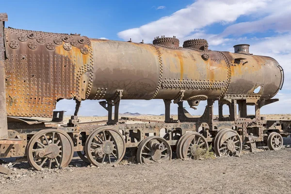 Cementerio Los Trenes Tren Mezarlığındaki Eski Tren Uyuni Bolivya Güney — Stok fotoğraf