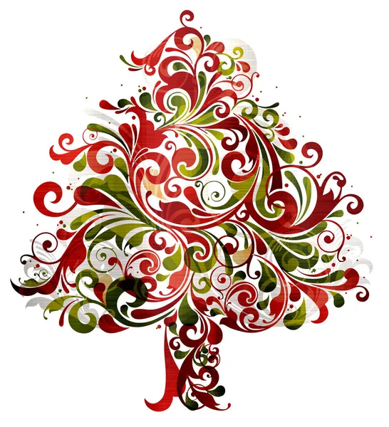 Christmas Colors Metallic Tree Shape Season Illustration — Stock Photo, Image