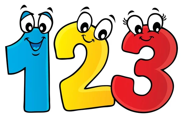 Cartoon Numbers Theme Image Picture Illustration — Stock Photo, Image