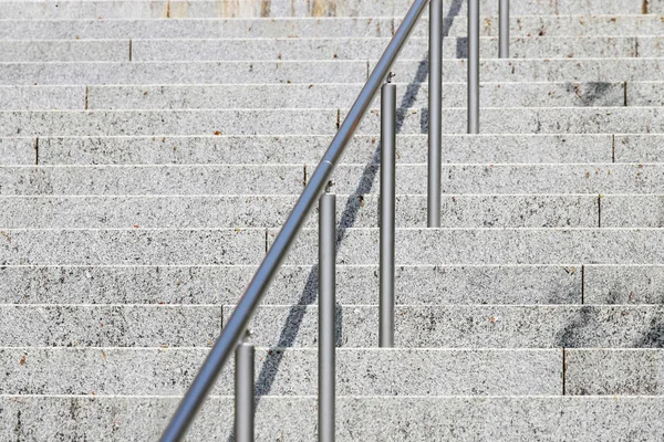 Részletek Városi Szabadtéri Lépcsők Acél Korlát — Stock Fotó