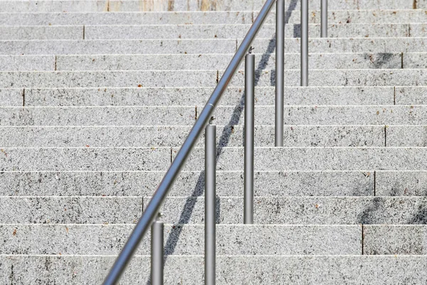 Details Der Außentreppe Der Stadt Mit Stahlgeländer — Stockfoto