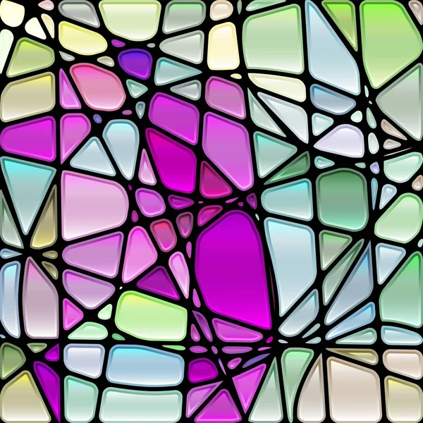 Abstract Stained Glass Mosaic Background Green Violet — 스톡 사진