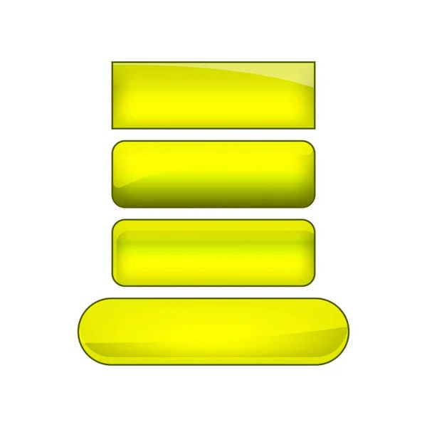 Brillante Brillante Conjunto Botones Web Verde Amarillo —  Fotos de Stock
