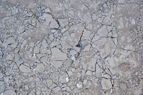 Фрагмент Серого Треснувшего Цементного Пола Полная Рама — стоковое фото