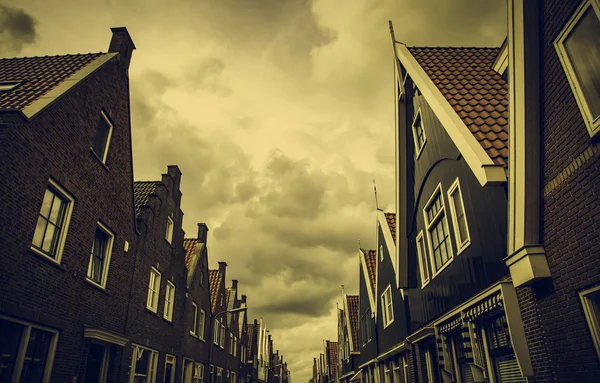 Velhas Casas Holandesas Detalhe Turismo Europa — Fotografia de Stock