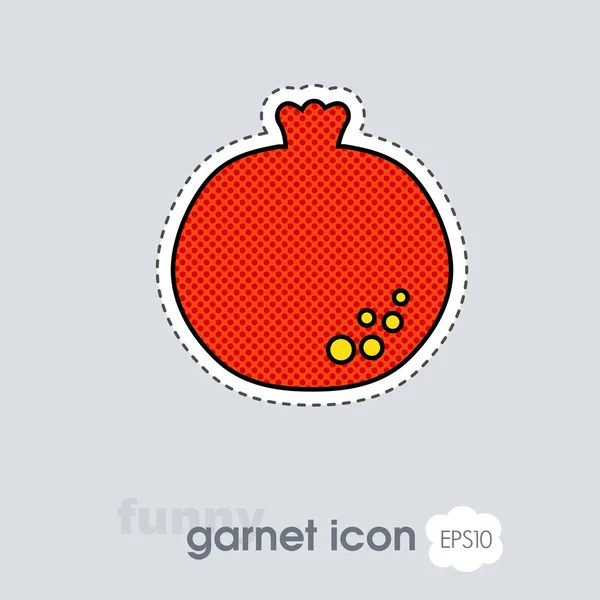 Nar Ikonu Garnet Meyve Tabelası Gıda Uygulamaları Web Siteleri Için — Stok fotoğraf