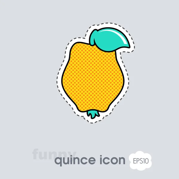 Quince icon. Quince tropical fruit sign. Vector illustration for food apps and websites