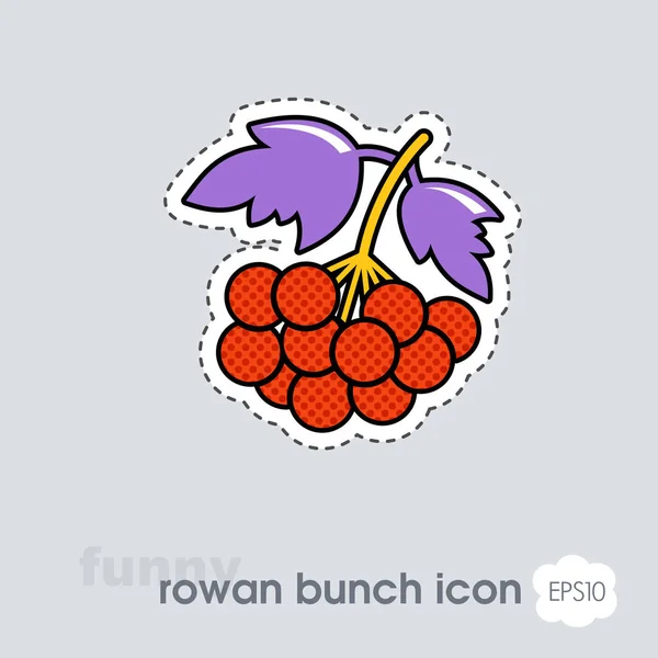 Ikona Gałęzi Rowan Jagodowy Znak Owocowy Rowan Ilustracja Wektorowa Dla — Zdjęcie stockowe