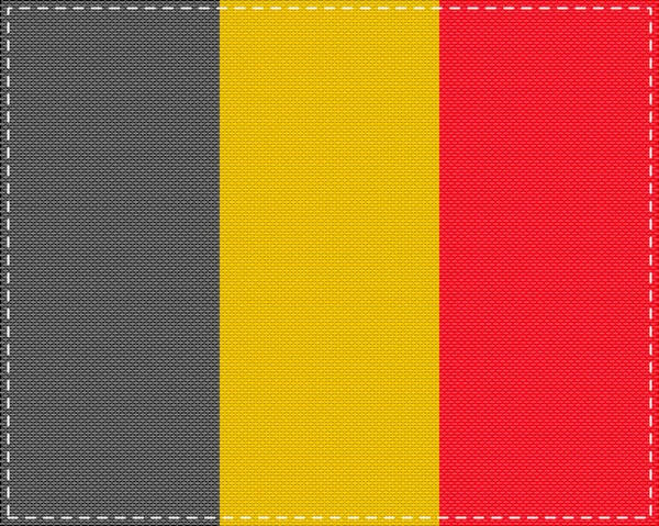 Fahne Von Belgium Auf Gewebe — 图库照片