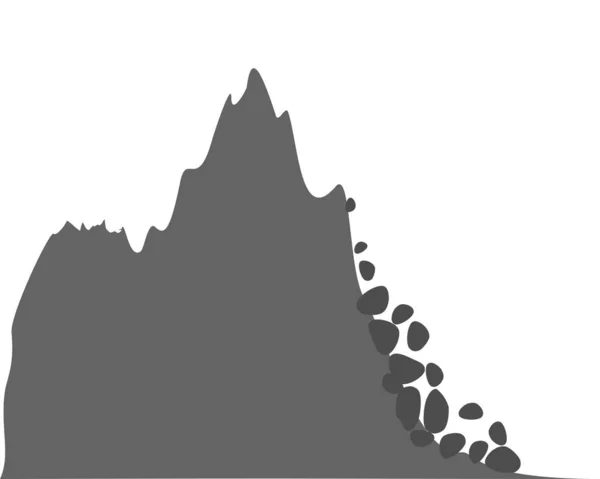 Berg Geroelllawine Auf Weiss — Stock Fotó