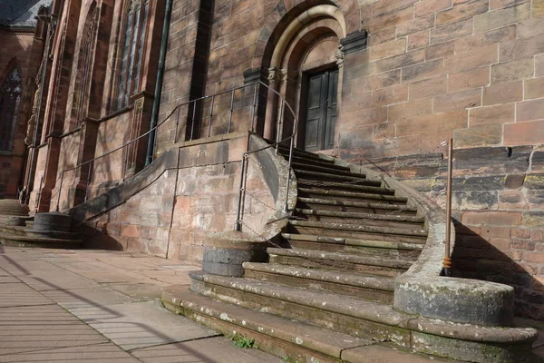 Catedral Worms Escadas Para Portal — Fotografia de Stock