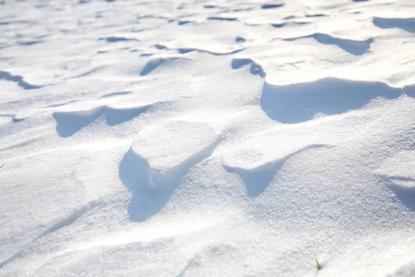 Pokrywa Śnieżna Zamknięta Wiatr Zaspy Wygląda Jak Wydmy — Zdjęcie stockowe
