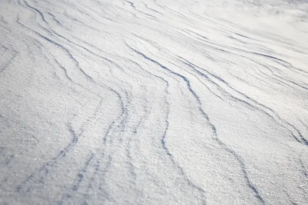Κλειστό Χιονιού Στον Άνεμο Τις Κλίσεις Μοιάζει Αμμόλοφους — Φωτογραφία Αρχείου