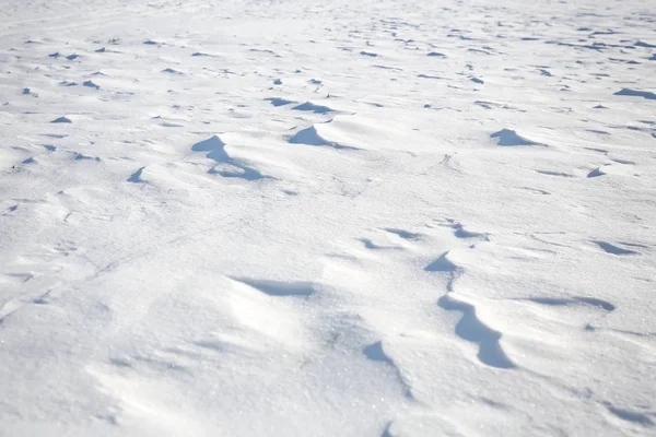 Gesloten Sneeuwbedekking Wind Met Driften Ziet Eruit Als Duinen — Stockfoto