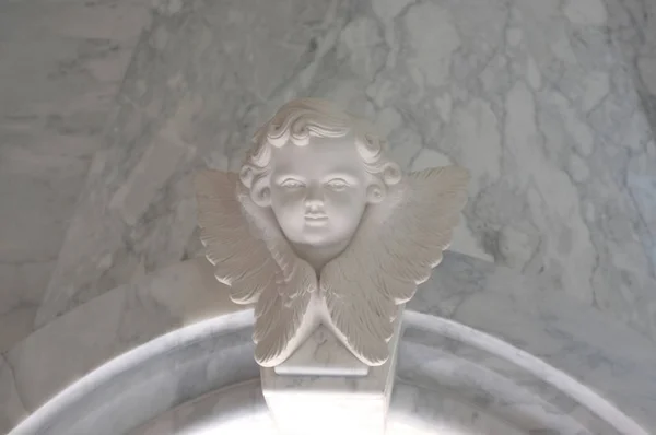 Estátua Cupido Angélico Imagem Estilo Efeito Retro Vintage — Fotografia de Stock