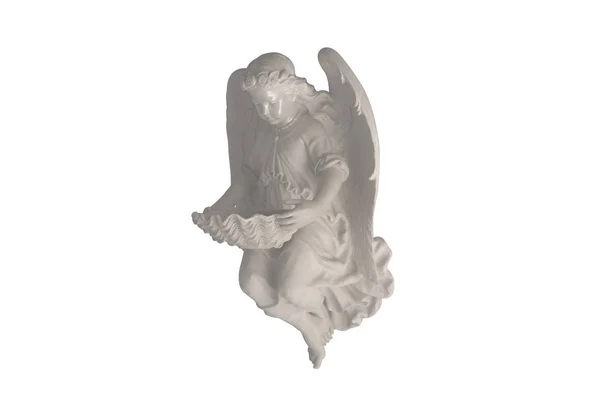 Statua Angelica Cupido Immagine Vintage Effetto Retrò Biglietto Auguri Biglietto — Foto Stock