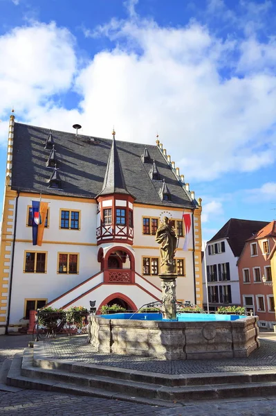 Volkach Ist Ein Bekanntes Weinanbaugebiet Deutschland Bayern Franken — Stockfoto