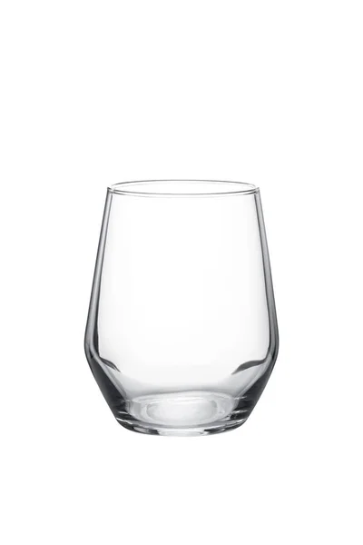 白い背景に空のガラスマティーニグラス — ストック写真