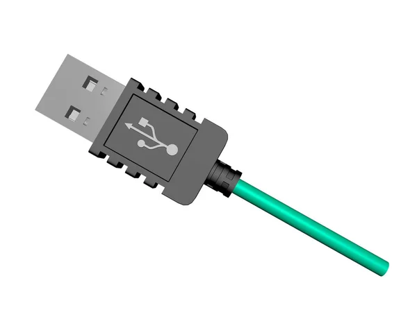 Conector Usb Para Transmissão Dados — Fotografia de Stock