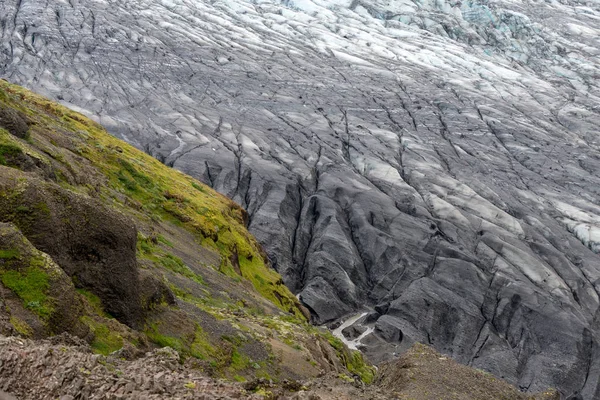 Παγετώνας Svinafellsjokull Μέρος Του Παγετώνα Vatnajokull Εθνικό Πάρκο Skaftafel Στην — Φωτογραφία Αρχείου