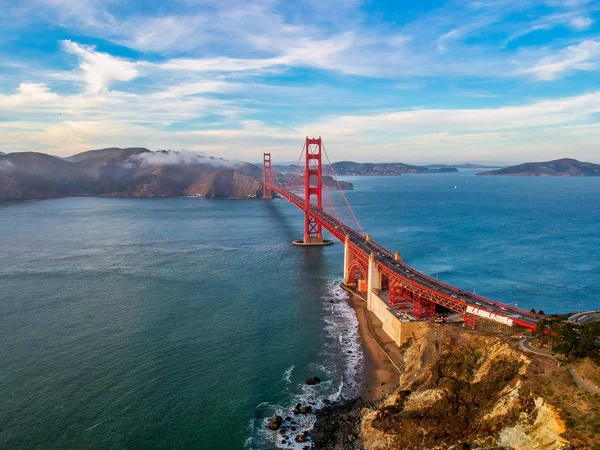San Francisco Golden Gate Köprü Havadan Görünümü — Stok fotoğraf