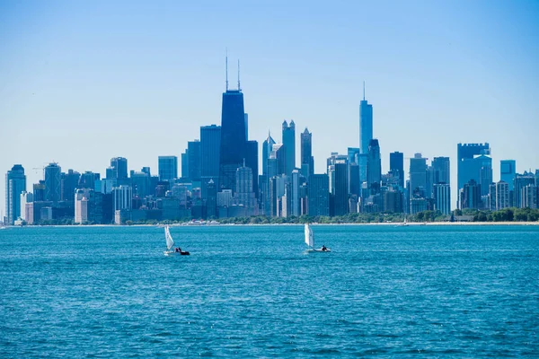 Cidade Chicago Lago Michigan — Fotografia de Stock