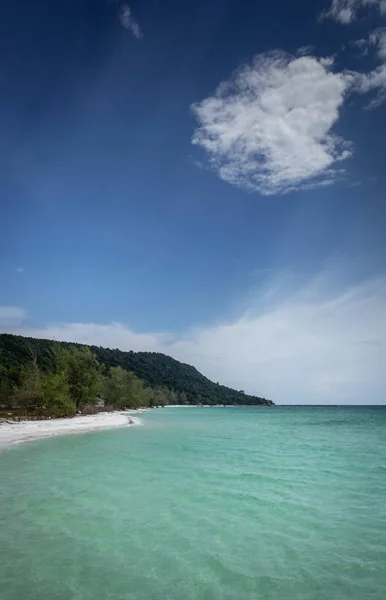 Langer Strand Tropischen Paradies Koh Rong Insel Der Nähe Von — Stockfoto