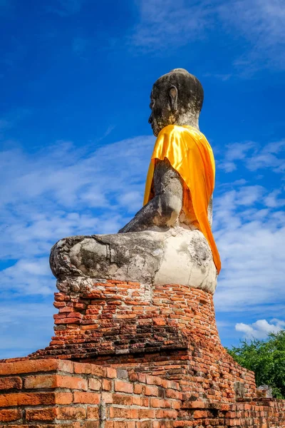 泰国Ayutthaya Wat Lokaya Sutharam寺的佛像 — 图库照片