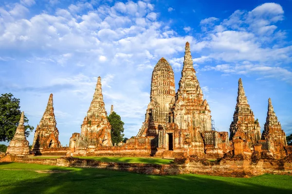 Buddhistický Chrám Městě Thajsko Ayutthaya Wat Chaiwatthanaram — Stock fotografie