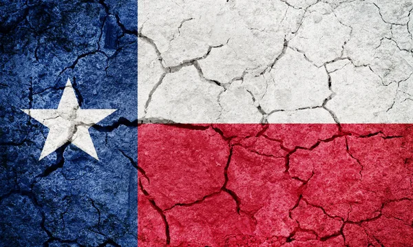 Прапор Техасу Сухому Тлі Землі Текстури — стокове фото
