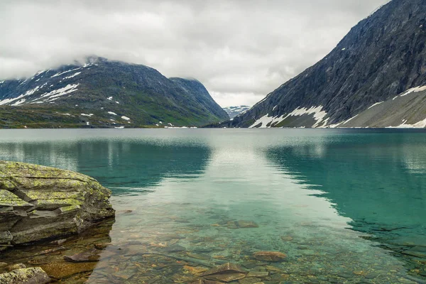 Noruega Lago Djupvatnet Vista Sobre Lago Djupvatnet Noruega Lago Noruego — Foto de Stock