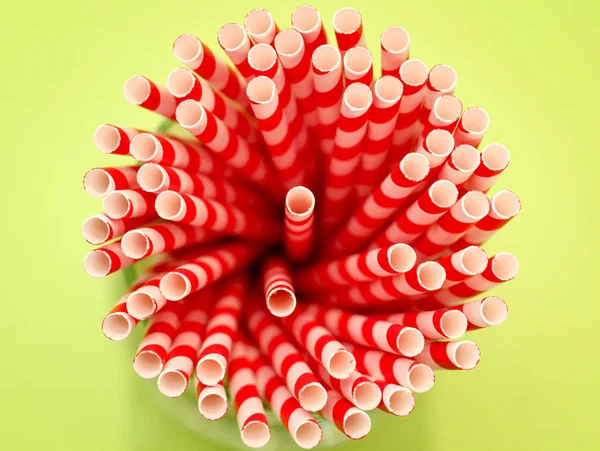 Colorful Drinking Straws Mug — Stock Photo, Image
