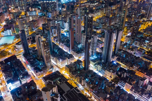 Kowloon City Hong Kong Fevereiro 2019 Cidade Hong Kong Noite — Fotografia de Stock