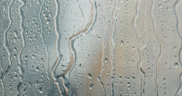 Wassertropfen Auf Glas Regen Draußen — Stockfoto