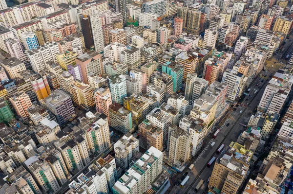 Sham Shui Hong Kong Marzo 2019 Vista Aérea Ciudad Hong —  Fotos de Stock