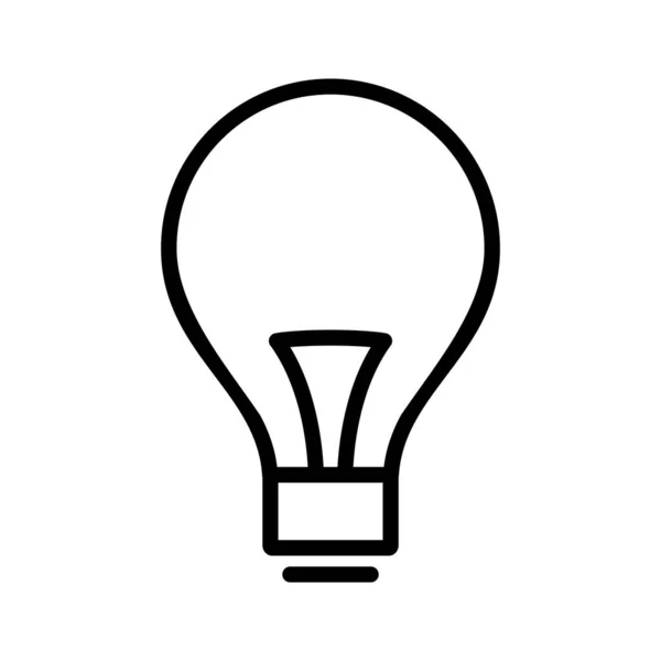 Vektor Glödlampa Ikon Isolerad Vit Bakgrund — Stockfoto