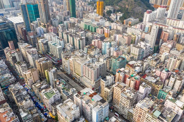 Sham Shui Hongkong Maart 2019 Bovenaanzicht Van Stad Hong Kong — Stockfoto