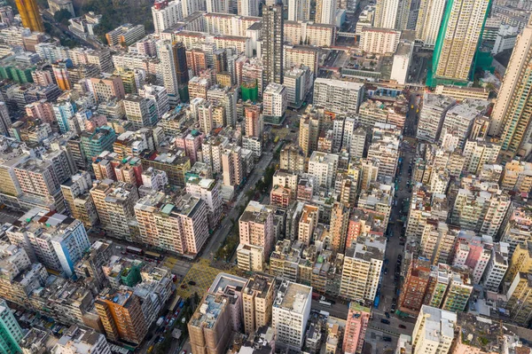 Sham Shui Hong Kong Marzo 2019 Vista Dall Alto Verso — Foto Stock