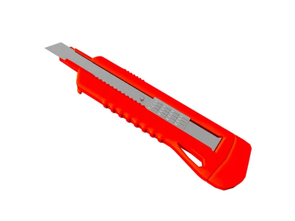 Красный Ковровый Нож Лезвием — стоковое фото