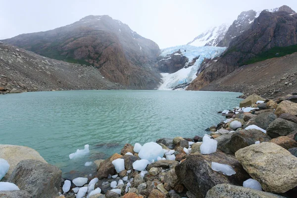 Piedras Blancas Buzulu Manzaralı Los Glaciares Ulusal Parkı Chalten Patagonya — Stok fotoğraf