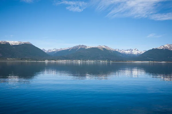 Ciudad Más Austral Del Mundo Paisaje Urbano Puerto Williams Desde — Foto de Stock